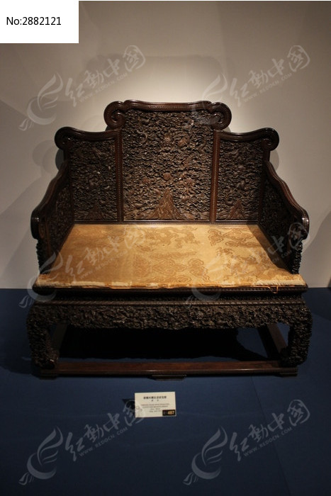 檀香木木雕坐榻