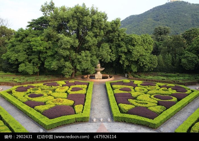 黑山植物园欧式园林对称