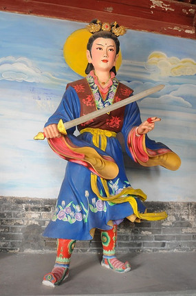 嘉应观雷部闪电神金光圣母雕像