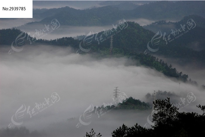 遠眺十堰山城雲霧圖片,高清大圖_山峰山脈素材