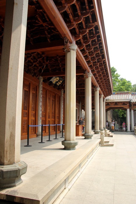 南普陀寺庙复古长廊建筑