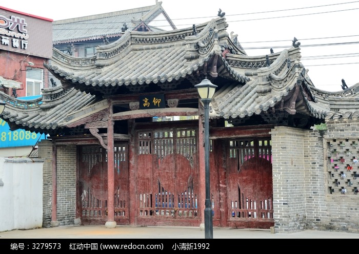 古建筑门头高仰