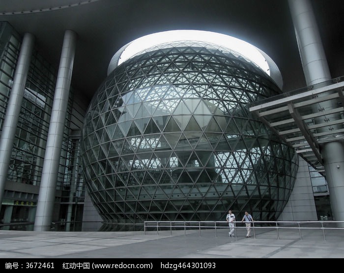 上海科技馆圆球建筑高清图片下载