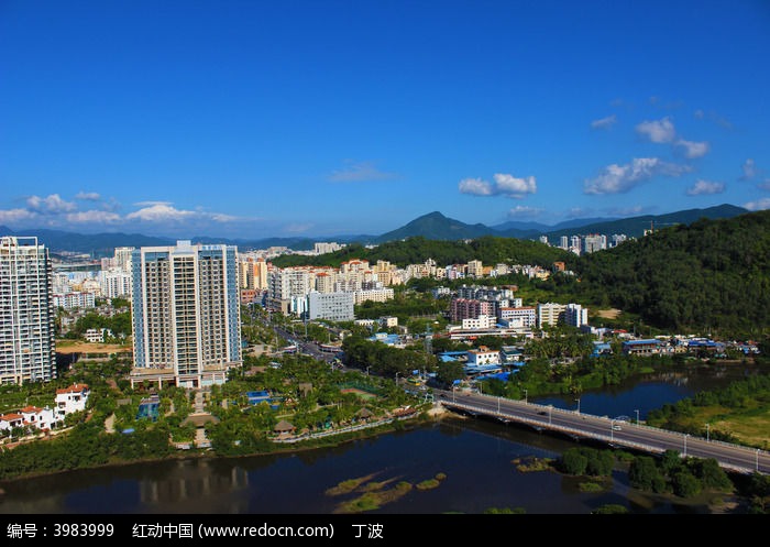 三亚金鸡岭区城市风光图