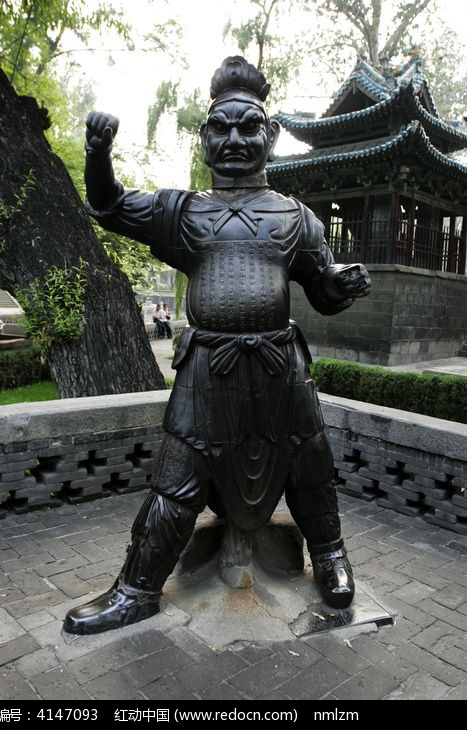 太原晋祠金人台铁人