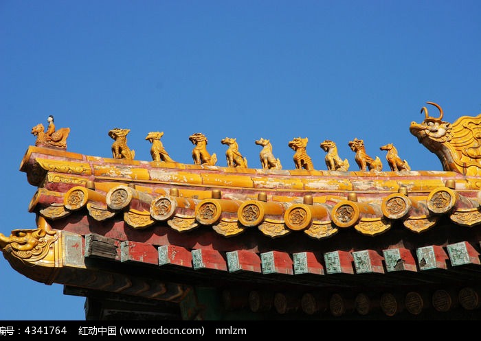 乾清宫檐角置脊兽
