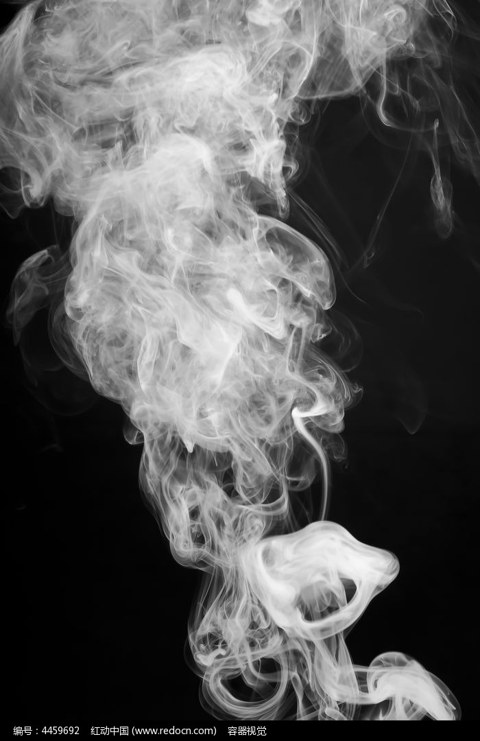 升腾的白色烟雾