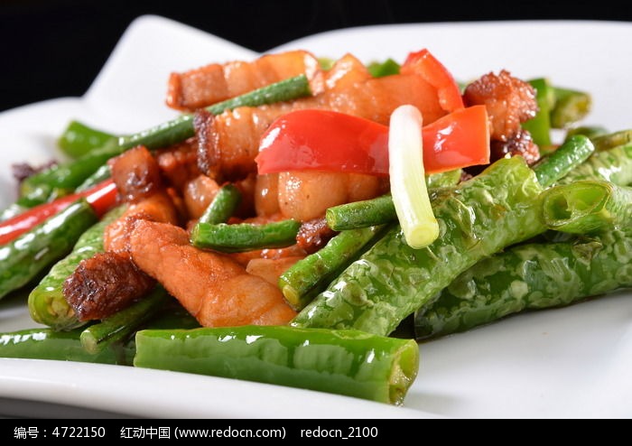 虎皮尖椒咸肉炒豆角