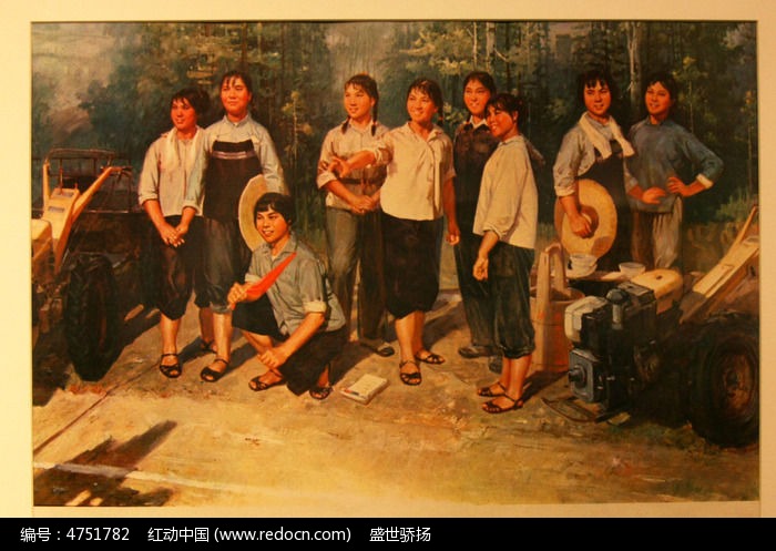 勤劳的妇女油画