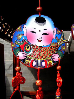 传统艺术手绘中国娃