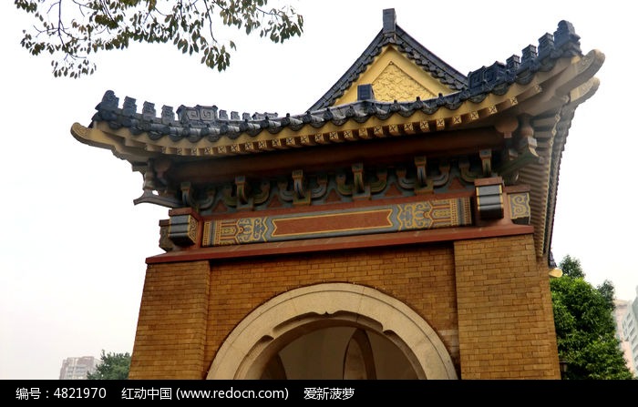 纪念堂大门的屋顶