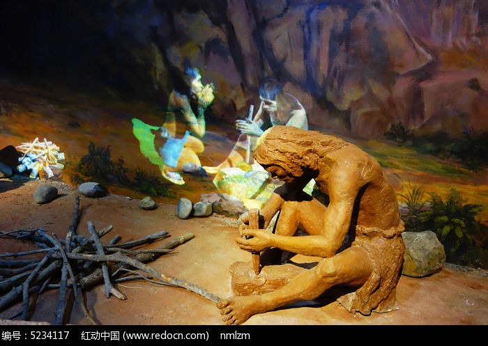 旧石器时代先民雕塑