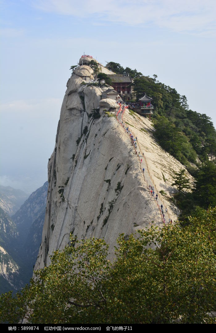 华山西峰山顶摄影图片素材图片