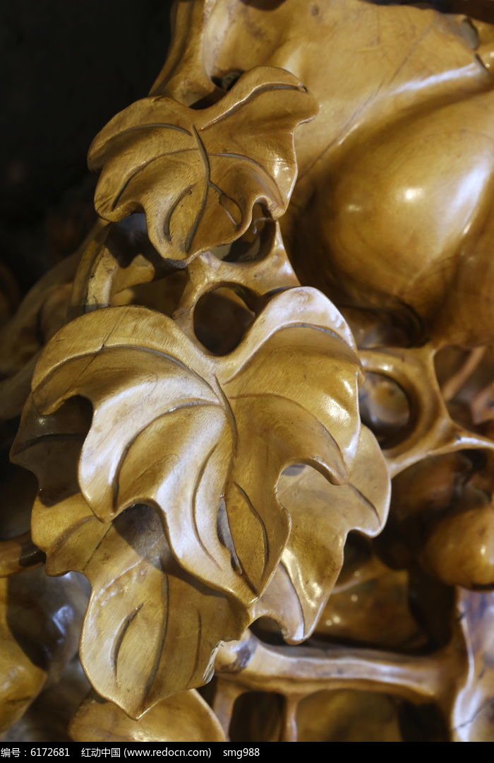 根雕树叶