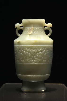 清代花卉斗彩双耳瓶高清图片下载_红动中国