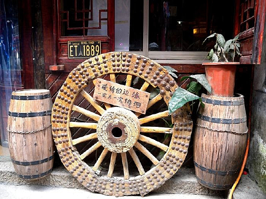 西塘古镇车轮茶馆