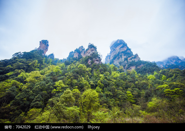 张家界险峻的山峰图片