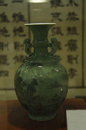 �ʻ�ɽˮ����˫��ƿ