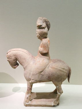 中国、唐代　俑 Sancai - Three colours Chinese pottery from Tang Dynasty