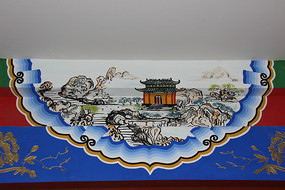 灰石生花雕梁画