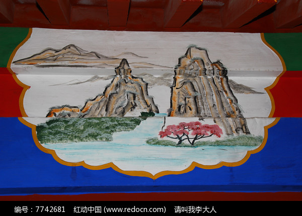 高山流水雕梁画