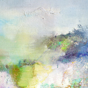 抽象油画写意山水画