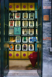 �й�������ɫ�廨Ь