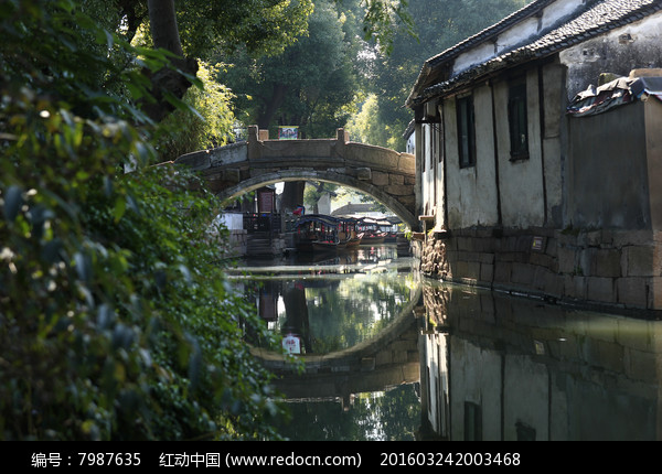 水乡小河小桥图片