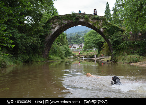 上里古镇二仙桥景色图片