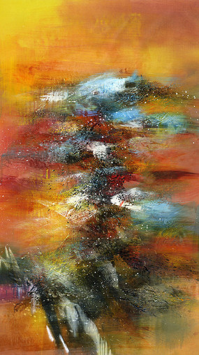 玄关装饰画抽象油画