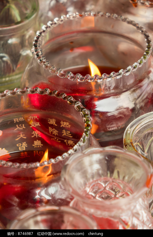 佛教祈福烛光