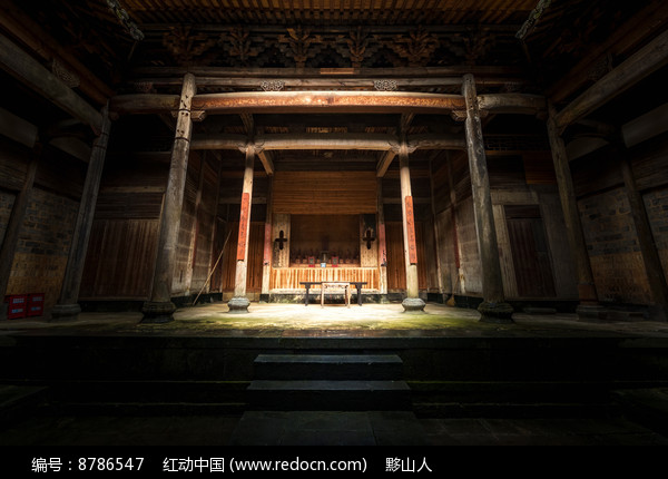 祠堂的后进部分建筑图片