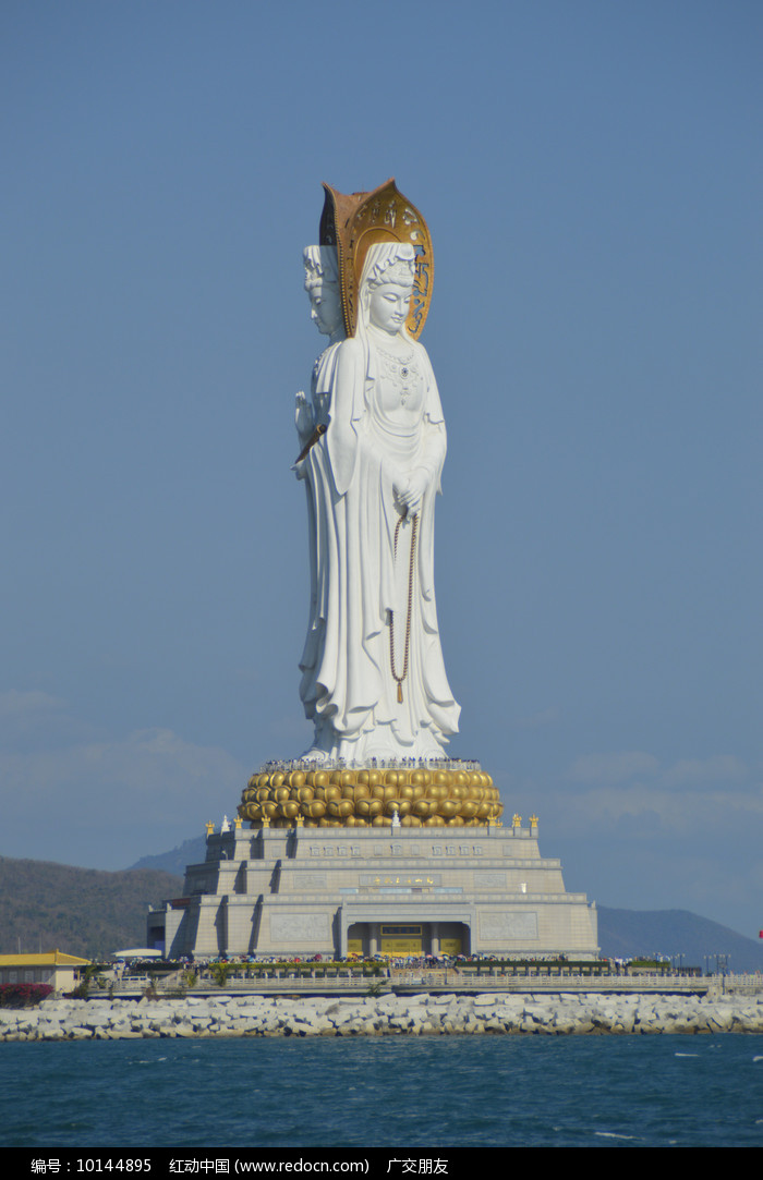 南海百米高的观音雕像图片图片