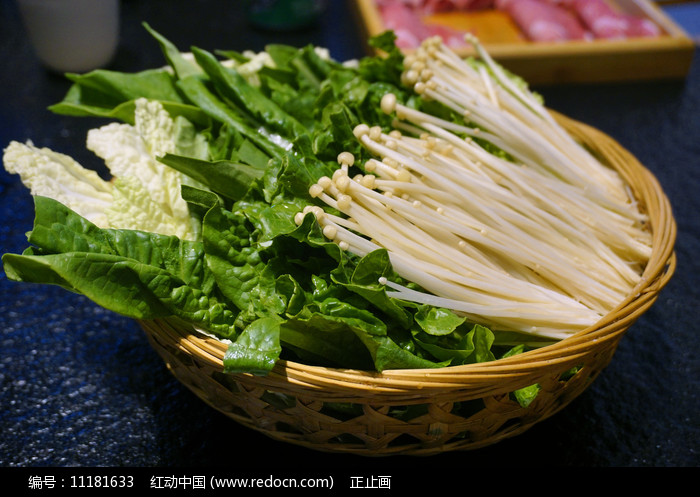 火锅配菜食材-蔬菜拼盘 图片