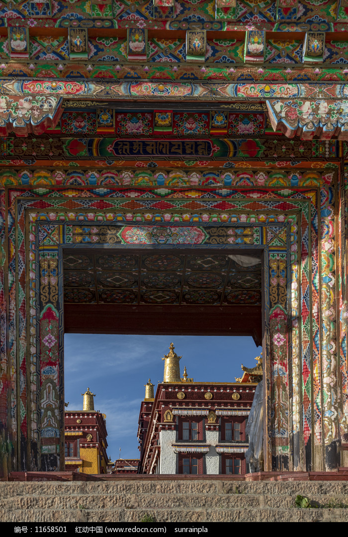 藏式寺庙大门