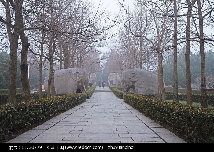 南京明孝陵神道石像生图片