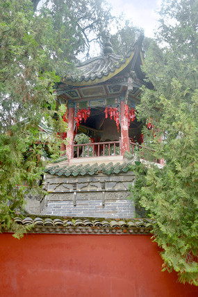 陕西勉县武侯祠古迹 钟楼 
