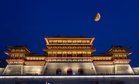河南洛阳应天门城楼夜景