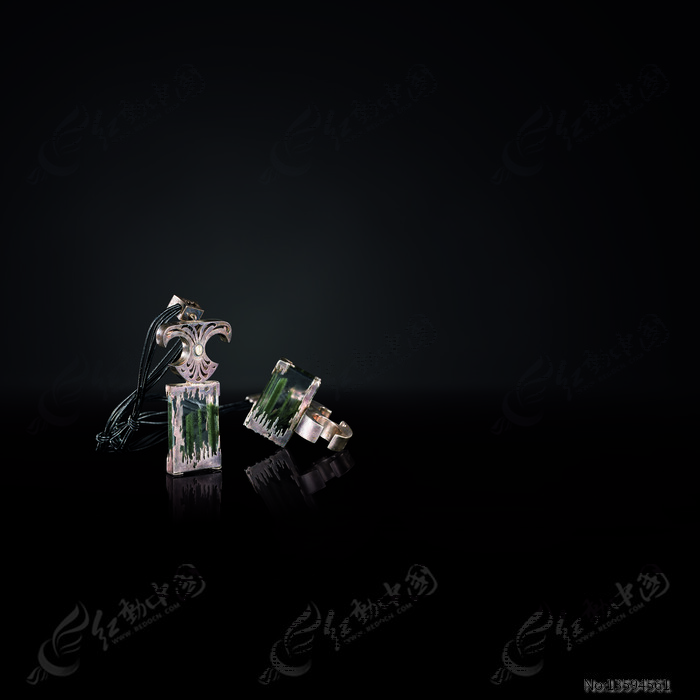 绿幽灵水晶宝石设计图片