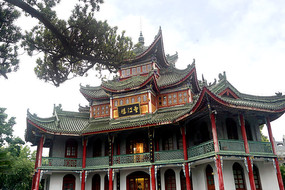 汉中古汉台遗标志性建筑望江楼 