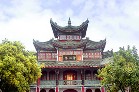 汉中市博物馆标志性建筑望江楼  