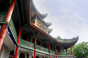 汉中市志性古建筑望江楼