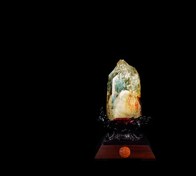 晶中藏宝水晶石摆件