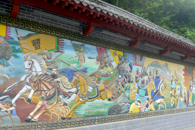 石门栈道浮雕 诸葛亮智取汉中  