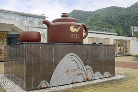 贵州都匀毛尖服务区茶文化雕塑