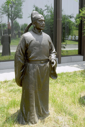 隋唐里坊唐宰相张柬之雕塑